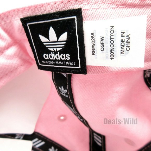 Adidas Pink Women\'s Originals Strapback Cotton Baseball Cap Adjustable One Size